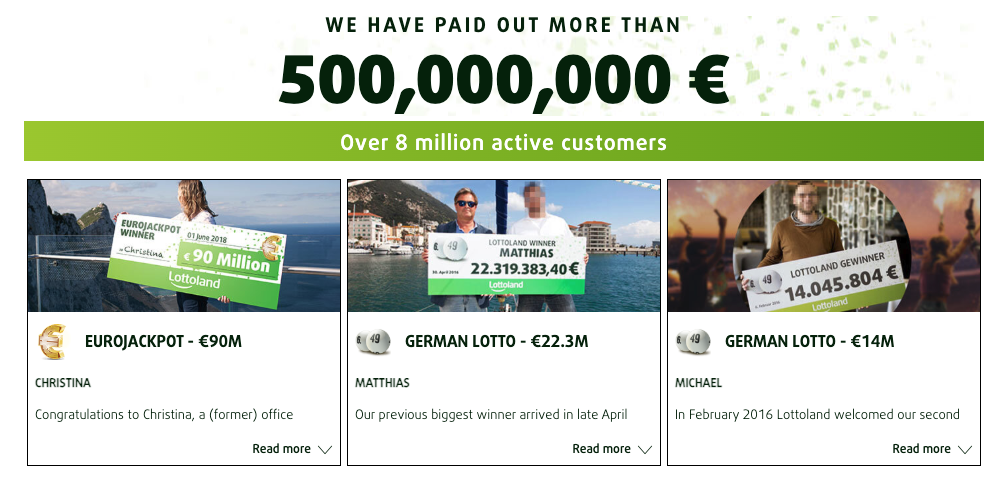 Lottoland big winners and payout stories